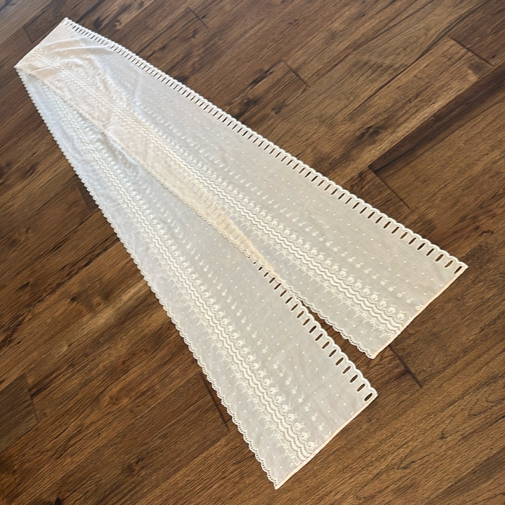 Vintage Peach Valance - ultra long -  168” x 12”